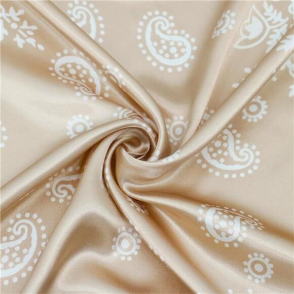 35" Square Silk Like Head Scarf - Women's Fashion Silk Feeling Scarf - Picture 2 of 5